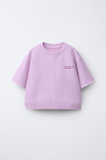 JOGGING PLUSH T-SHIRT - Light mauve by Zara