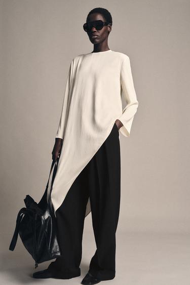 TOP ASIMÈTRIC FLUID ZW COLLECTION - Cru de Zara