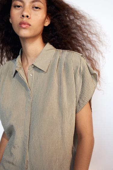 CAMISA FLUIDAS - Khaki de Zara