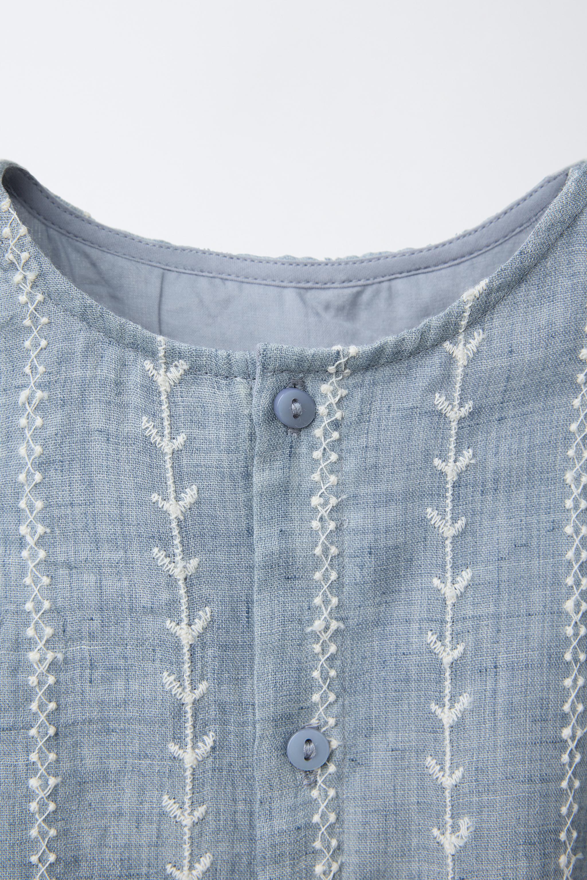 【新品・未使用品】 Apolina 刺繍入りコットンロンパース 18-24ヶ月 楽天市場】ワンピース 体型カバー 刺繍【贅沢なくらげ刺繍