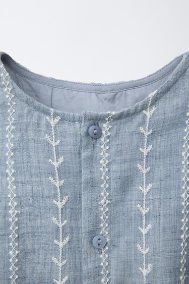 BARBOTEUSE BRODÉE - Bleu chiné de Zara - Image 2
