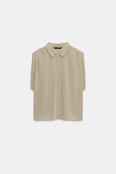 CAMISA FLUIDAS - Khaki de Zara - Imagen 0