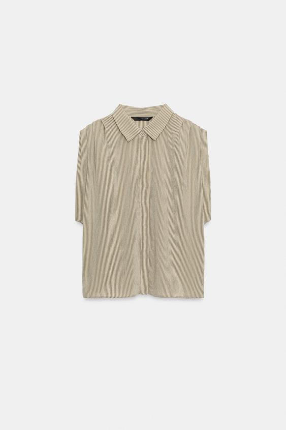 CAMISA FLUIDA - Caqui da Zara - Imagem 0