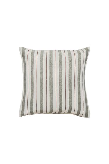 STRIPED CUSHION COVER - Grey by Zara