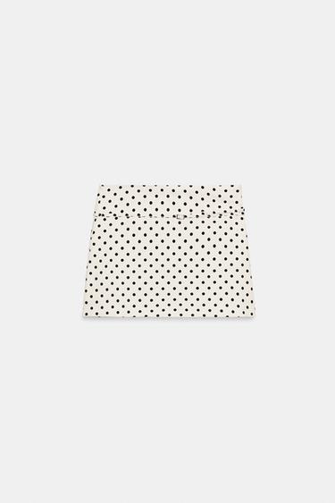 JUPE-PANTALON À CEINTURE - Blanc / Noir de Zara - Image 4