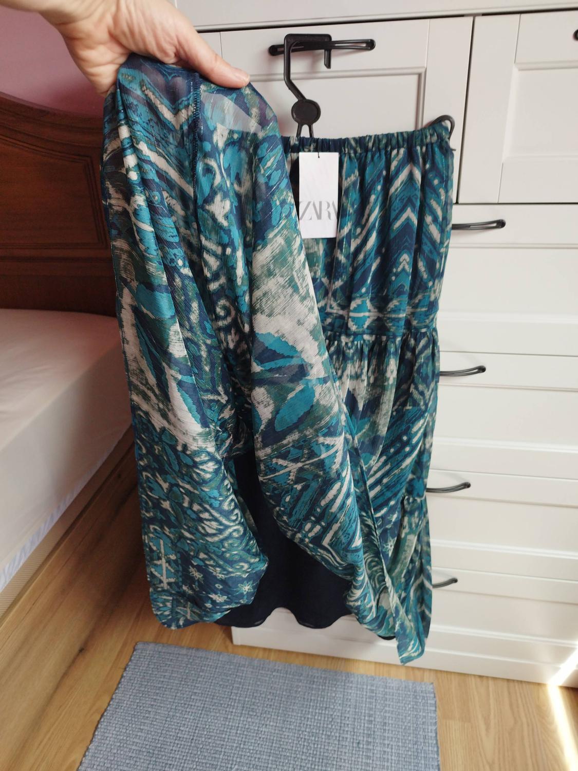 PRINTED SKIRT WITH METALLIC THREAD - Image 5