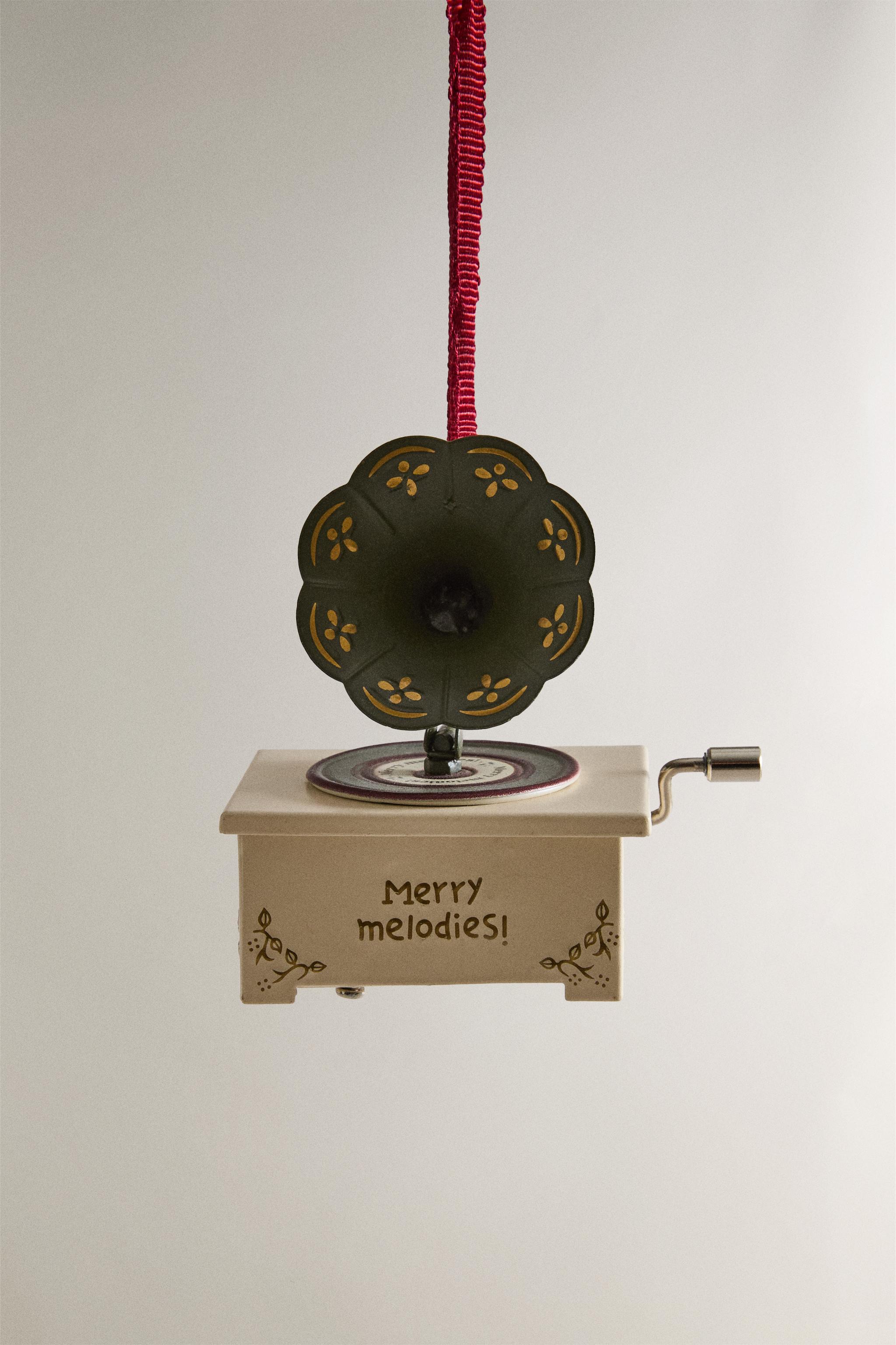 ジュークボックス型クリスマスツリーオーナメント - オフホワイト