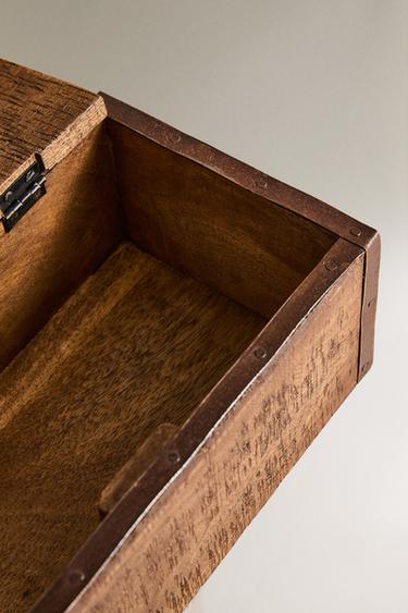 ANTIQUE-FINISH WOODEN BOX - Brown by Zara - Image 2