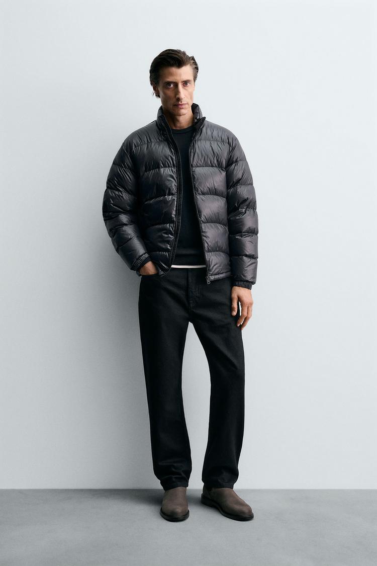 JAKET BULU ANGSA 100% BULU WATER REPELLENT Biru navy gelap - Main Image