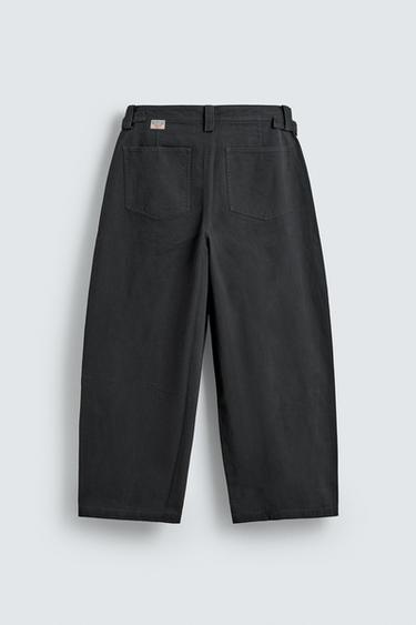 RELAXED FIT TROUSERS WITH TWISTED SEAM - Anthracite grey by Zara - Image 8