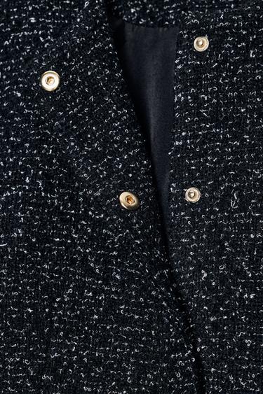 TEXTURED BLAZER WITH BELT - Black by Zara - Image 8
