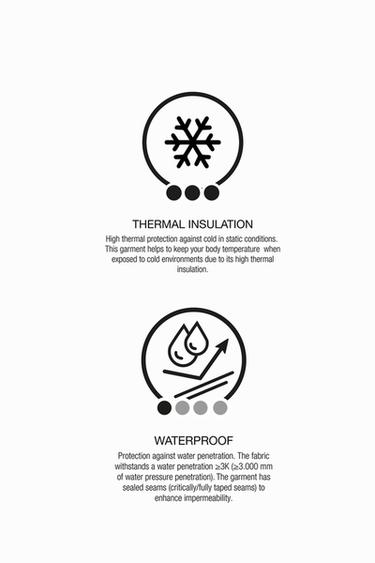 COLOUR BLOCK HOODED WATERPROOF AND WINDPROOF JACKET RECCO® SYSTEM SKI COLLECTION - Khaki by Zara