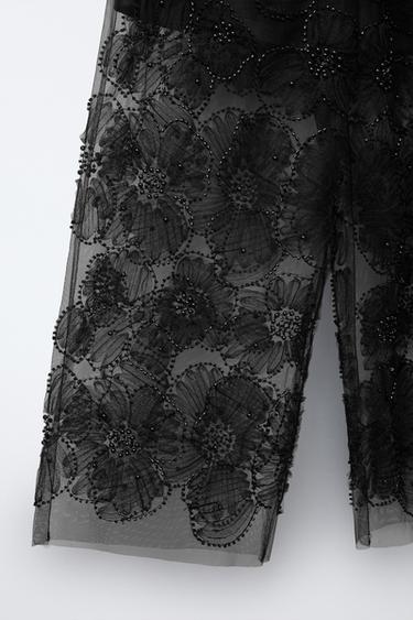 PANTALON EN TULLE FANTAISIE - Noir de Zara - Image 3
