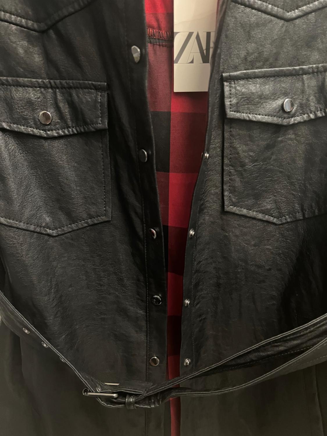 FAUX LEATHER OVERSHIRT - Image 3