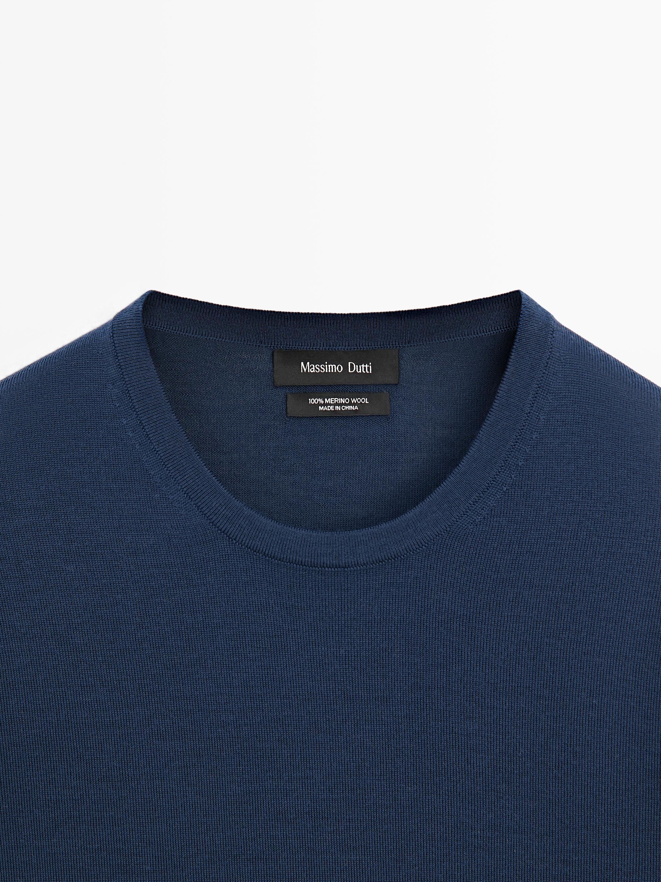 100% merino wool knit sweater