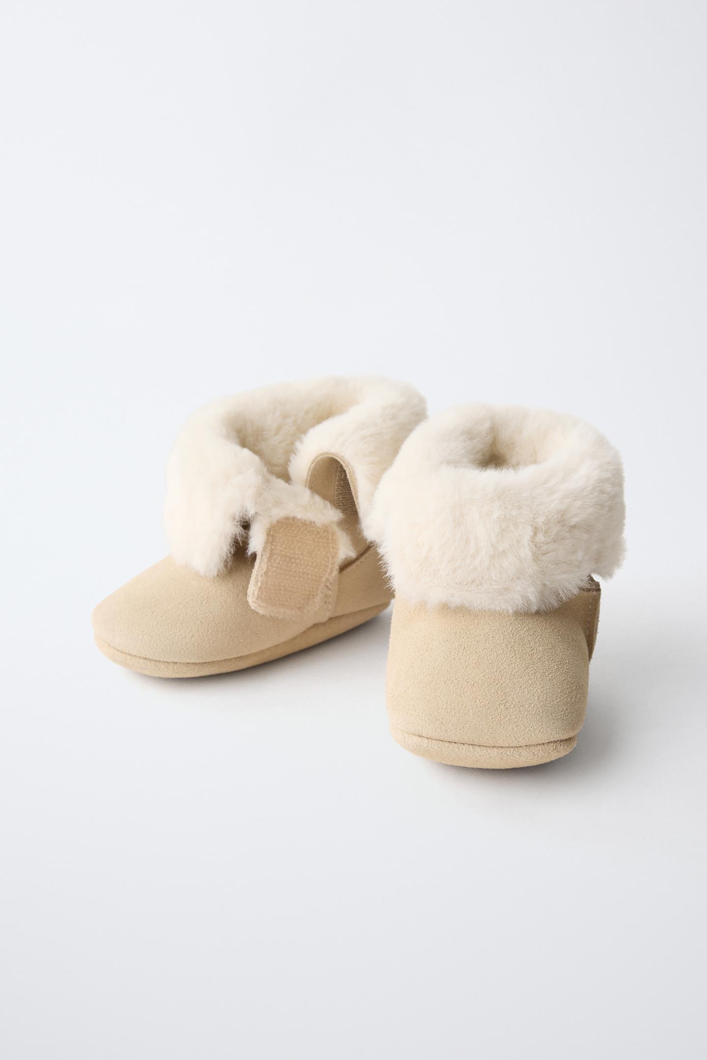 Детские ботинки Zara Fur-Lined Leather, цвет: Коричневый — фото 3