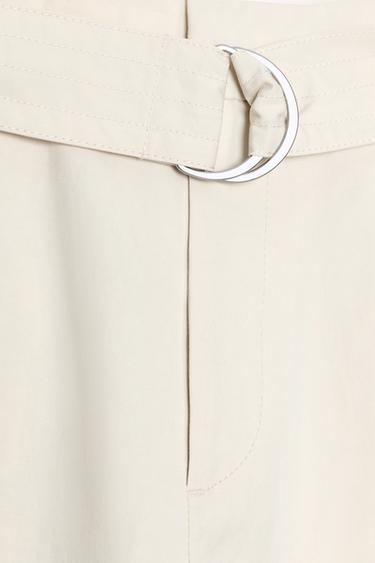 PANTALON BAGGY AVEC CEINTURE - Écru de Zara - Image 7