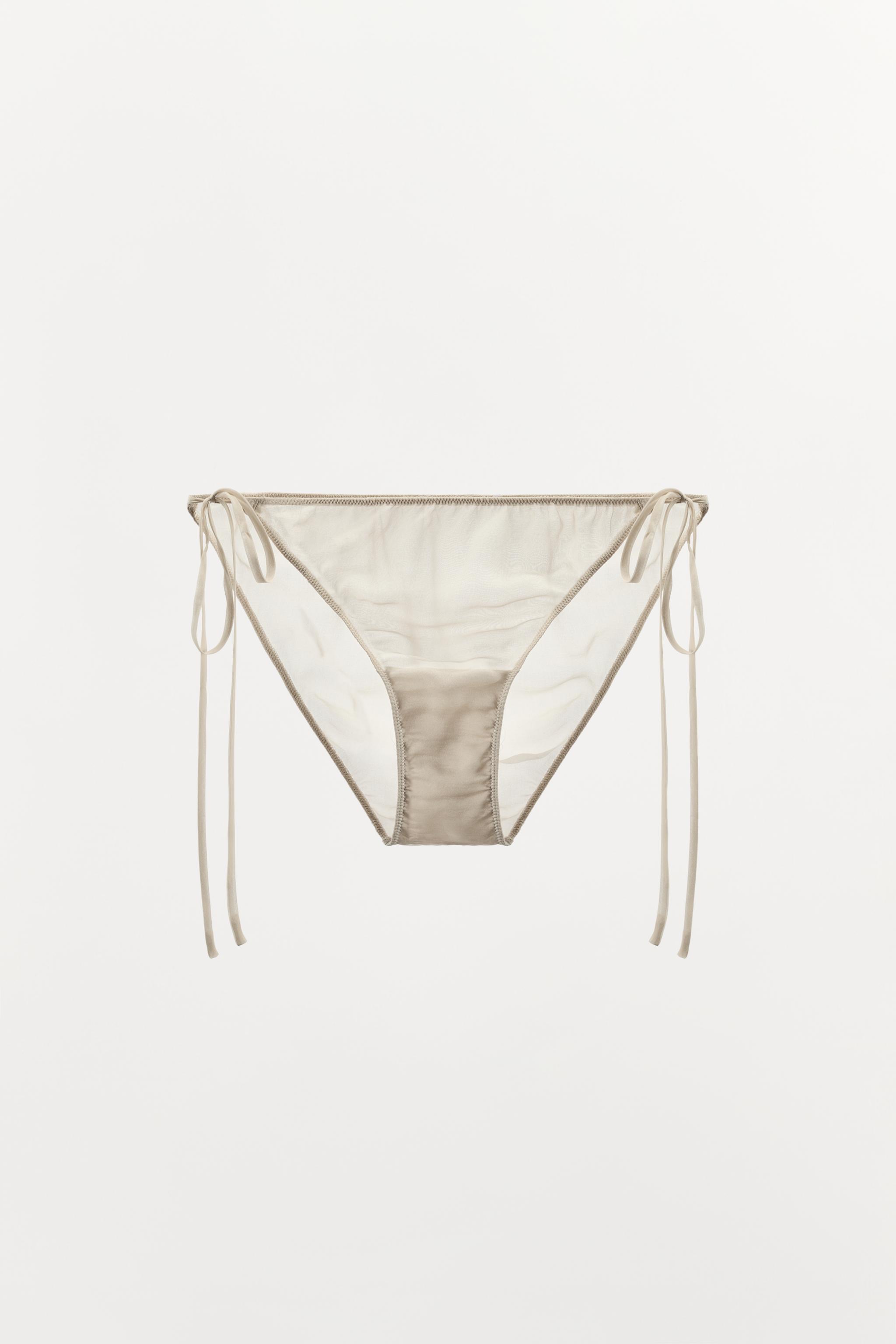 100% SILK PANTIES WITH TIES