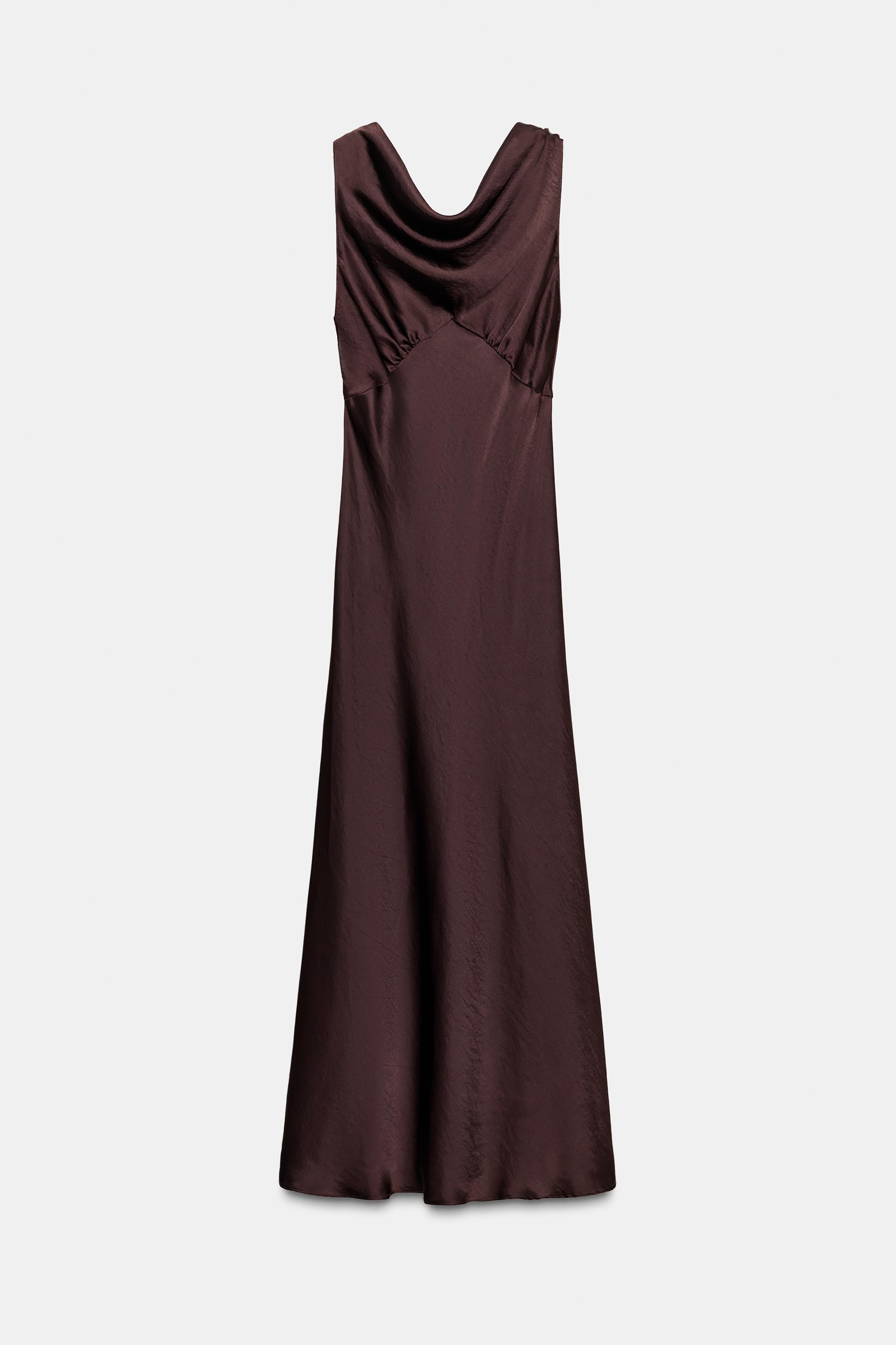 ZW COLLECTION SATIN EFFECT MIDI DRESS