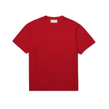 Zara RELAXED FIT BINDING T-SHIRT - Red