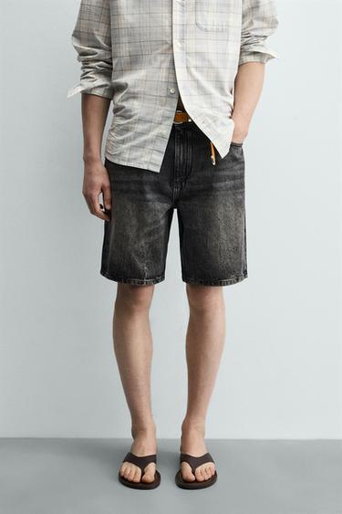 Zara BERMUDE OD TRAPERA RELAXED FIT – tamnosiva