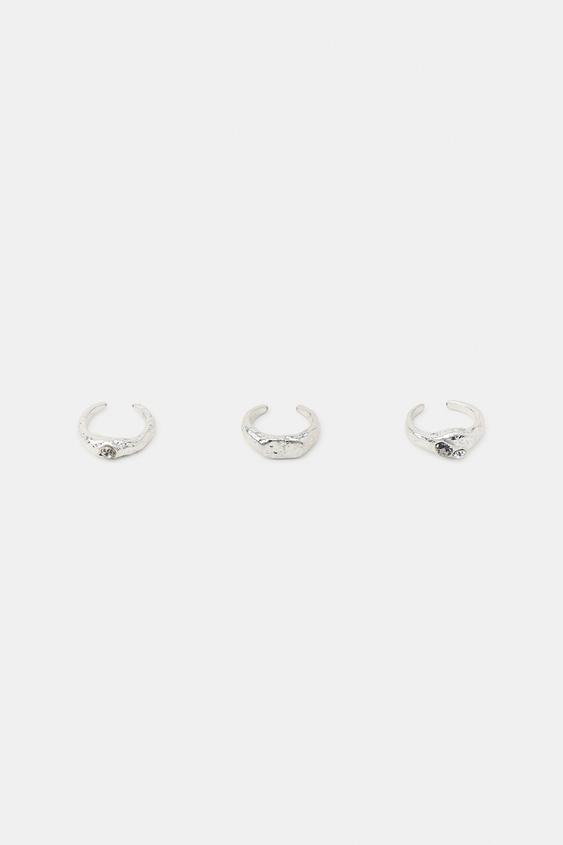 PACK OF 3 ORGANIC TOE RINGS from Zara - $25.90