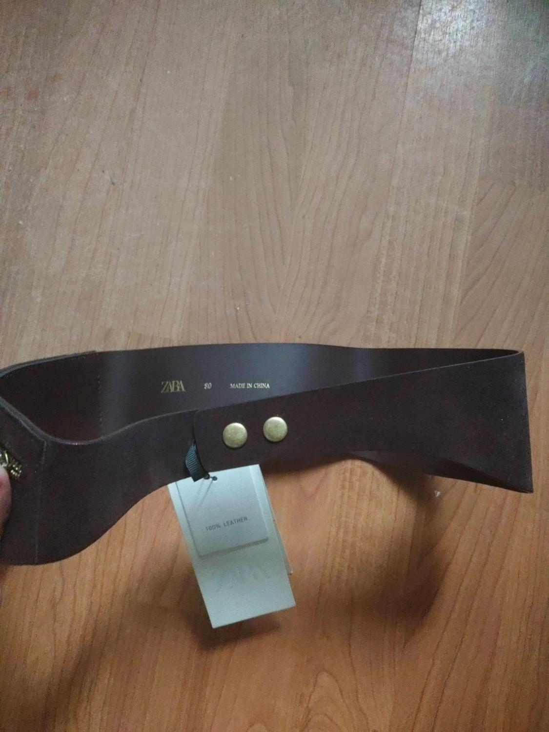 100% SUEDE LEATHER BELT BAG WITH POCKET - Image 3