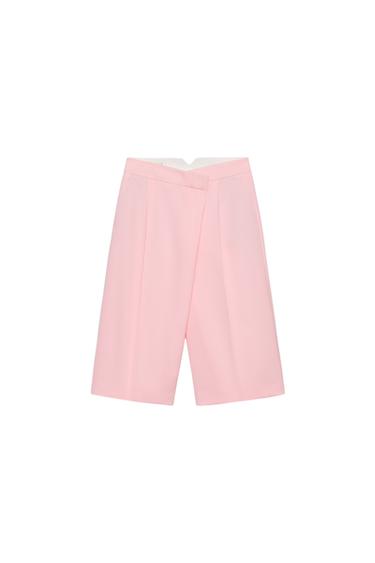 HIGH-WAIST BERMUDA SHORTS WITH DARTS
