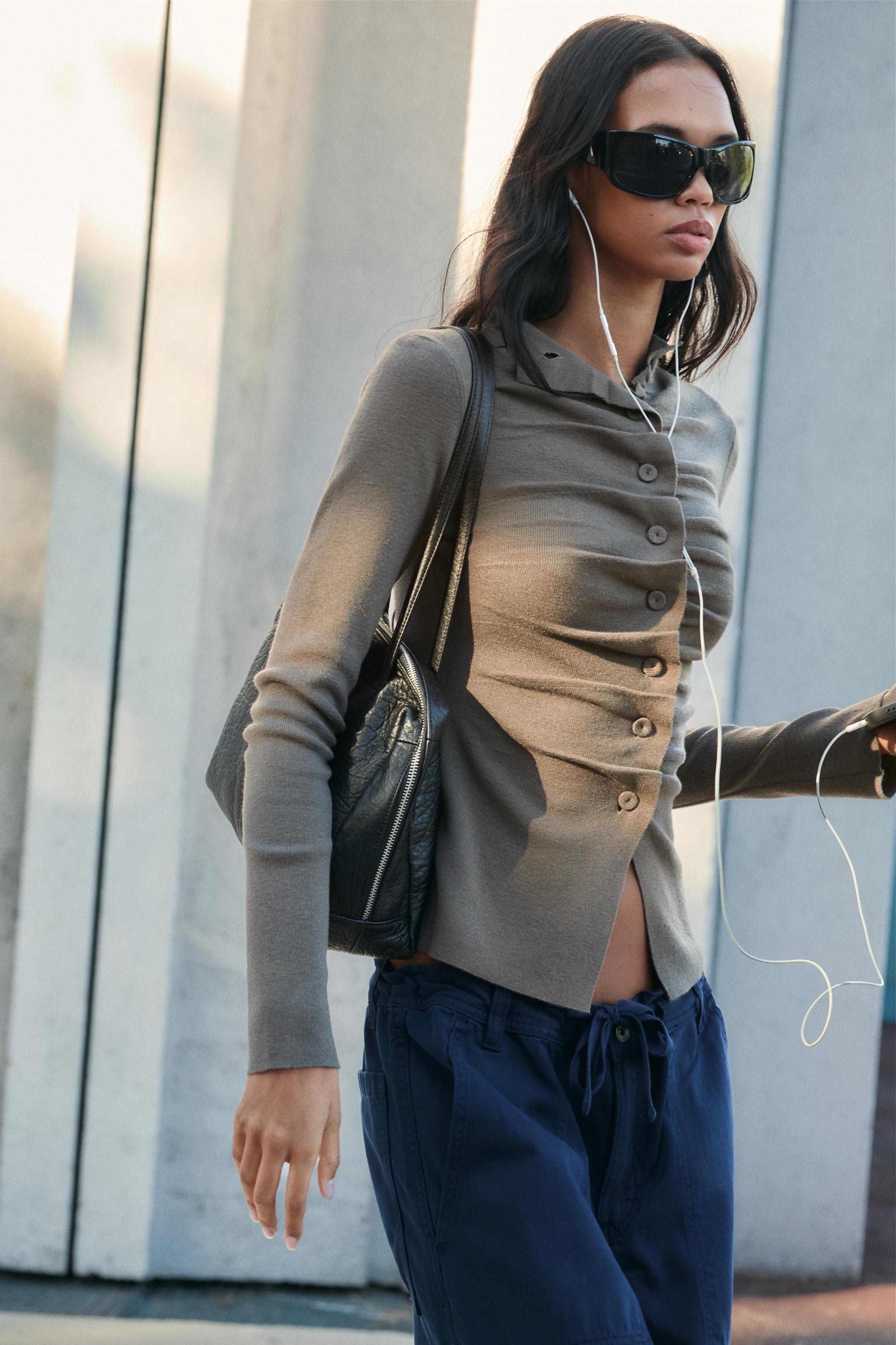 Draped Knit Top by Zara