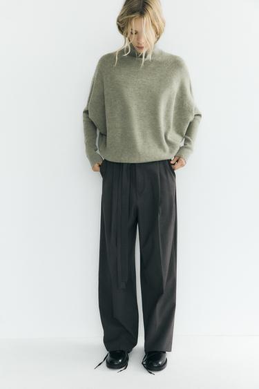 BATWING KNIT JUMPER - Light green by Zara