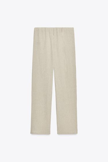 PANTALON BAGGY TEXTURÉ - Vert d'eau de Zara - Image 6
