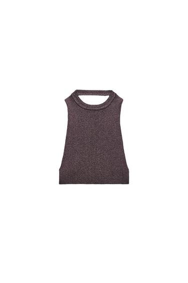 KNIT TOP WITH OPEN BACK