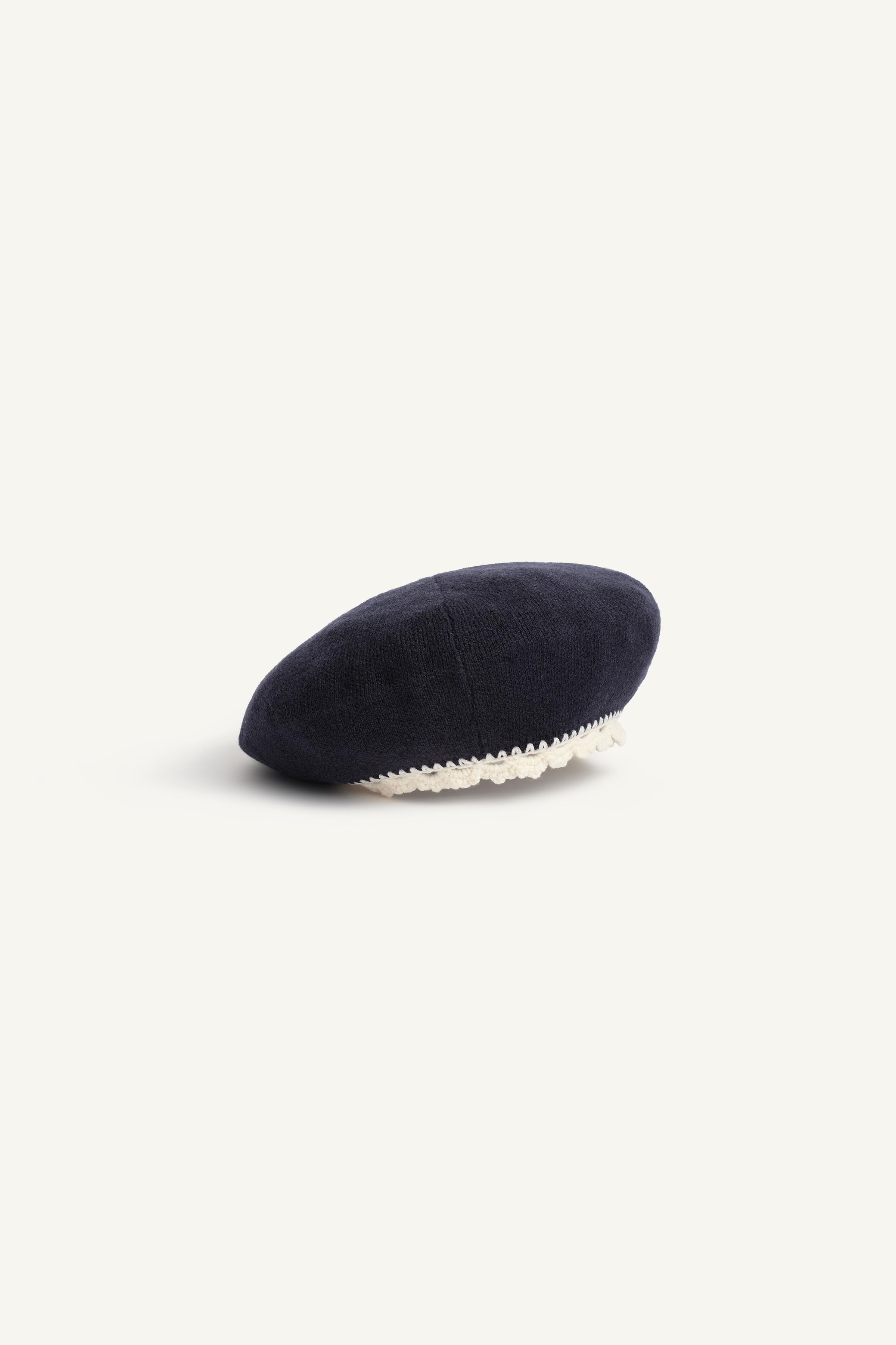 BÉRET EN MAILLE CROCHET AVEC LAINE LIMITED EDITION