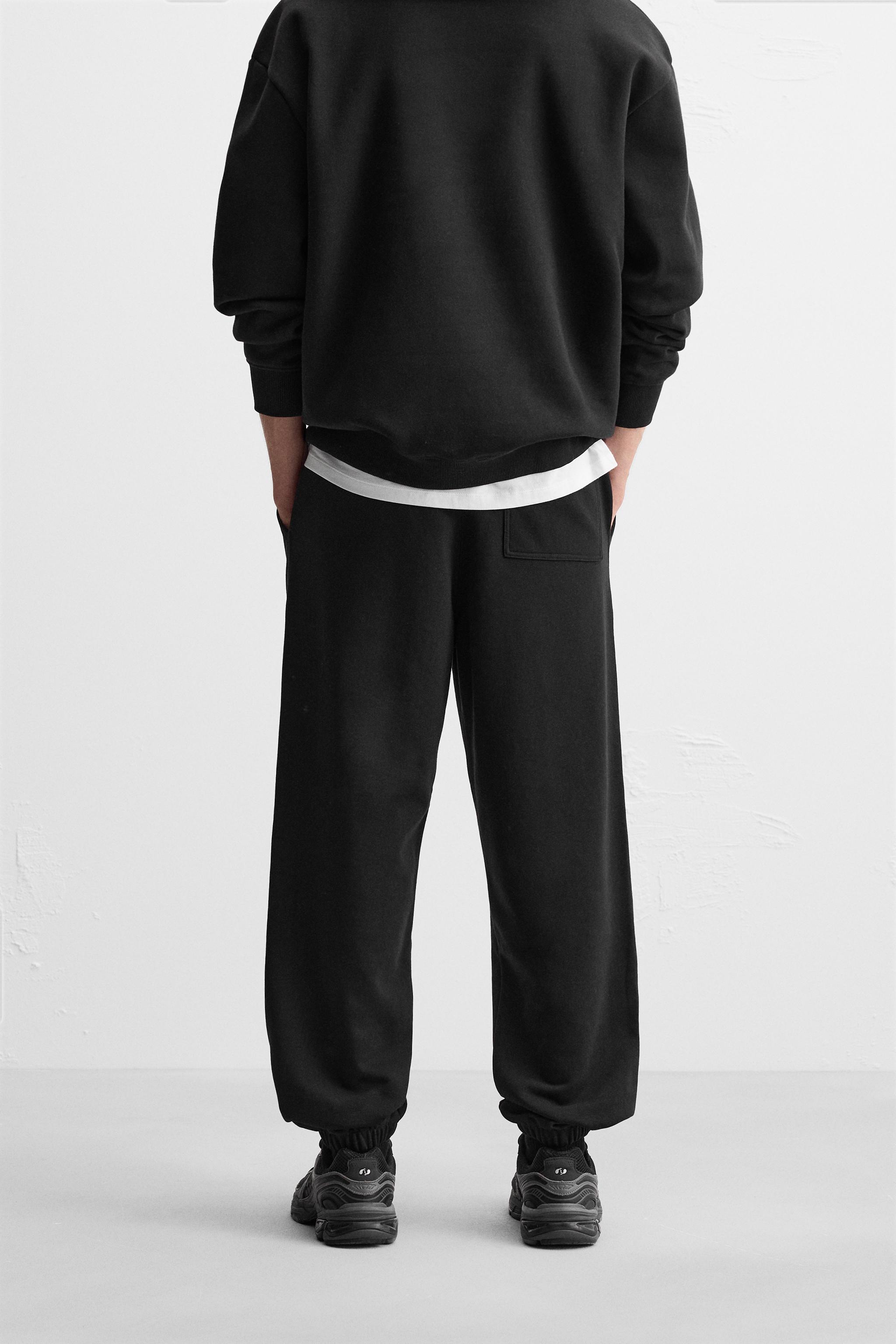 Sweatpants Tuta Uomo Zara COMPLETO FELPA E PANTALONI JOGGER CON