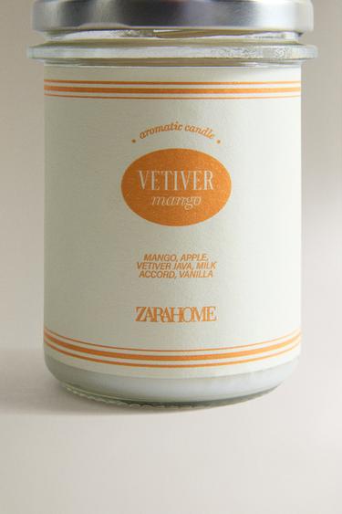 (130 G) VETIVER MANGO SCENTED CANDLE - Orange by Zara - Image 2