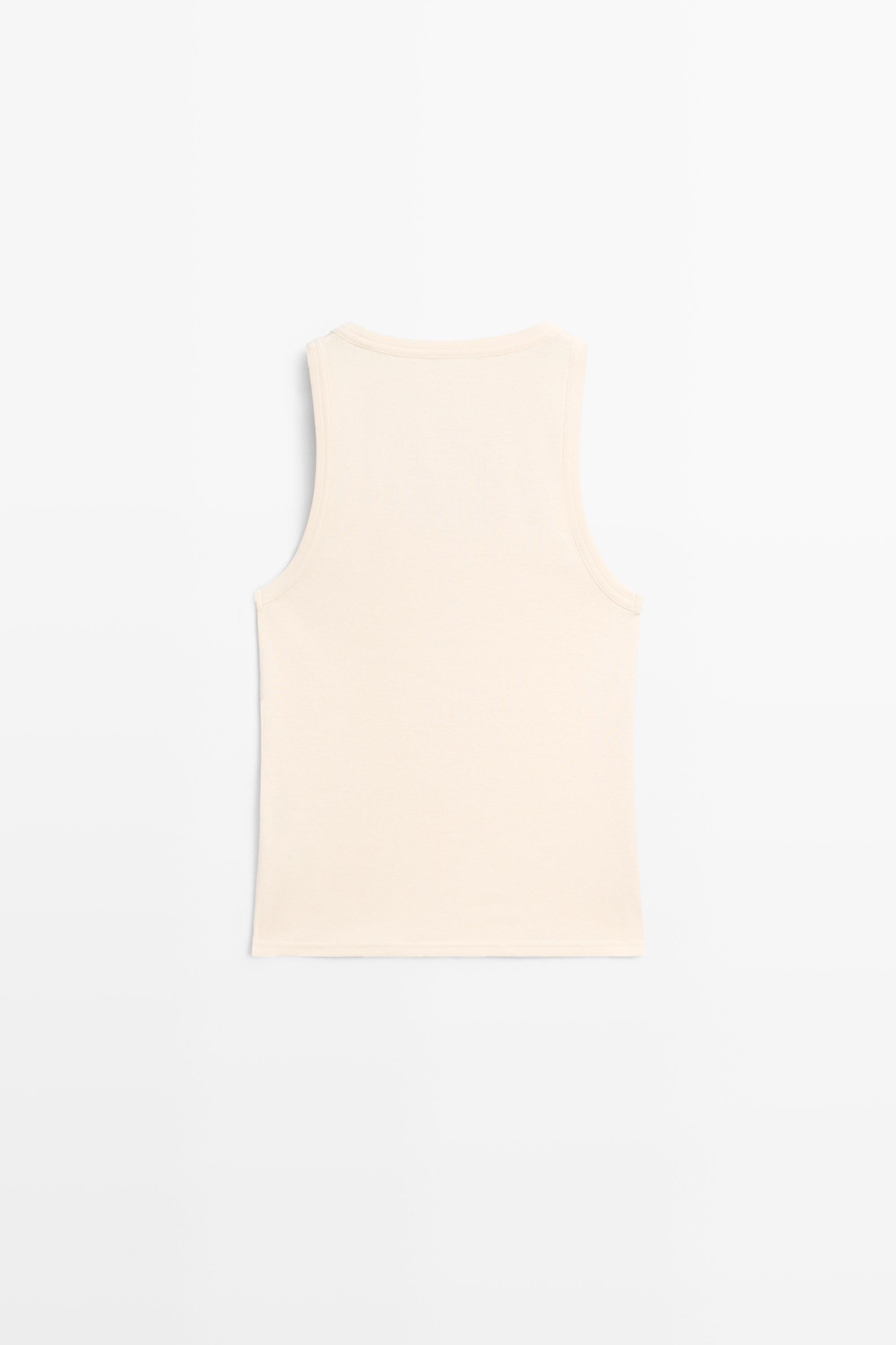 Sleeveless 100% cotton T-shirt