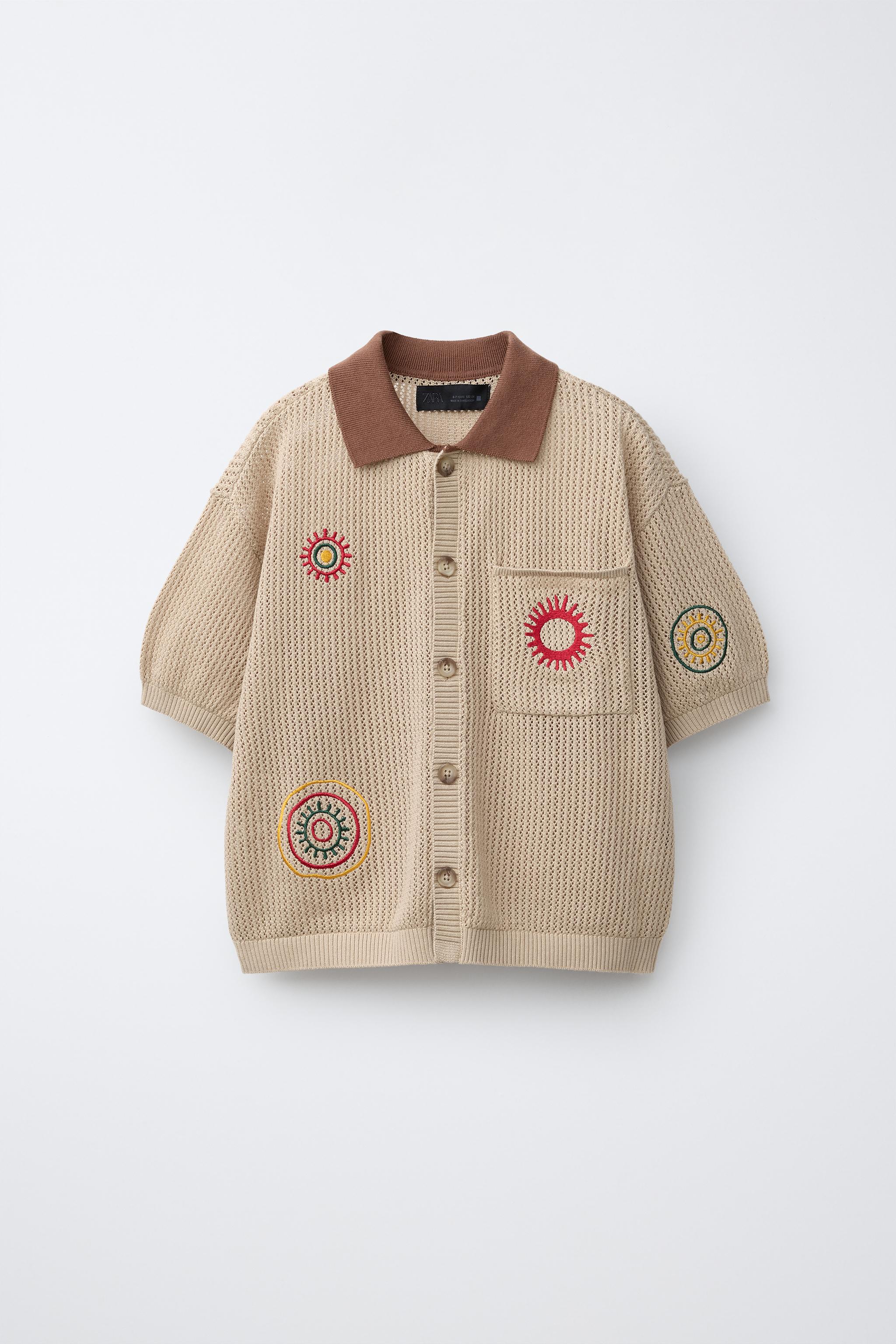 EMBROIDERED KNIT SHIRT