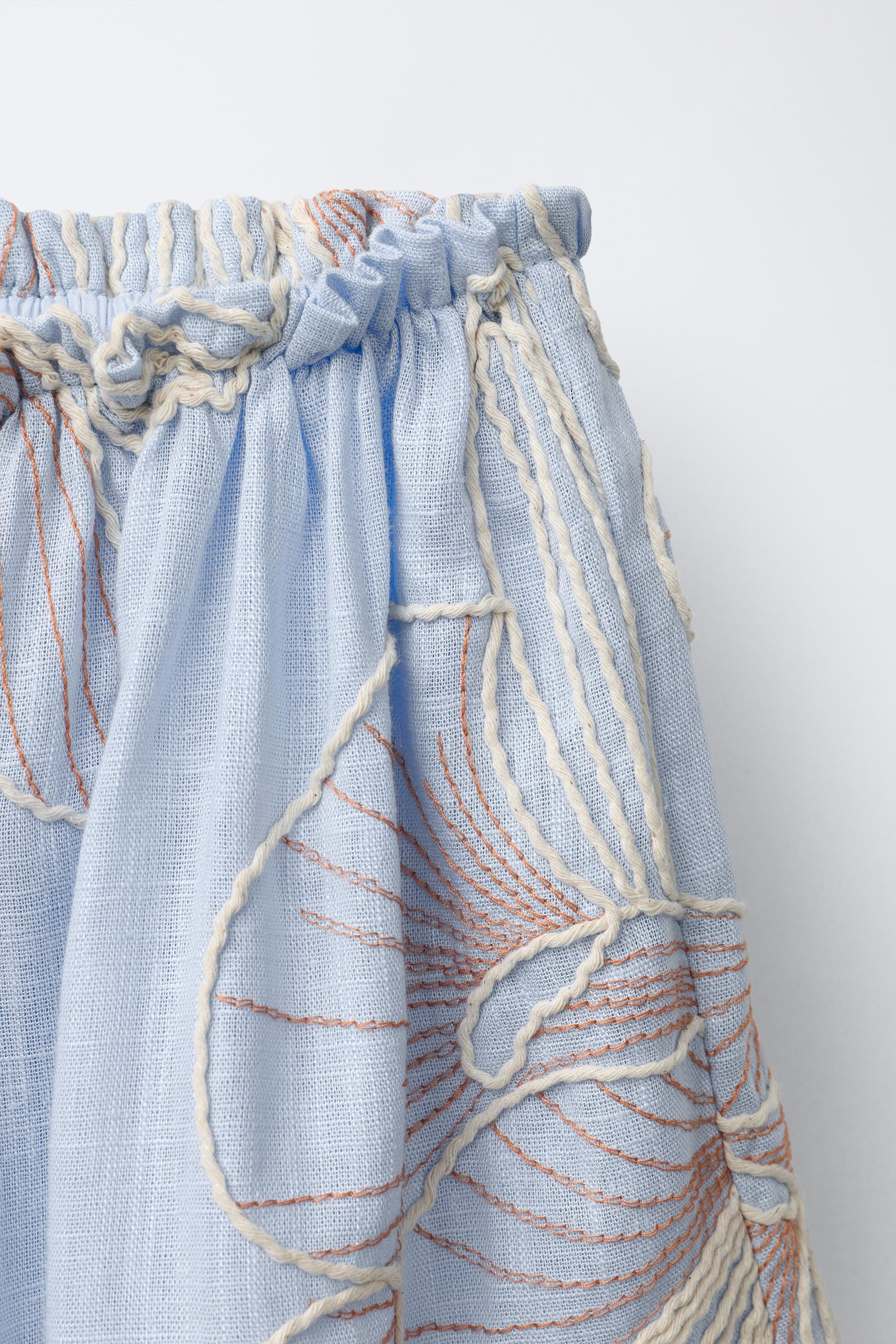 JUPE BRODERIE FLEURS