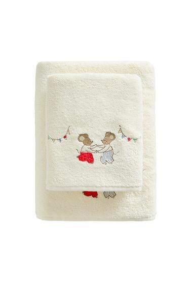 KIDS' MOUSE TOWEL - Light beige by Zara