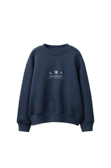 SHIMMER STAR PRINT SWEATSHIRT