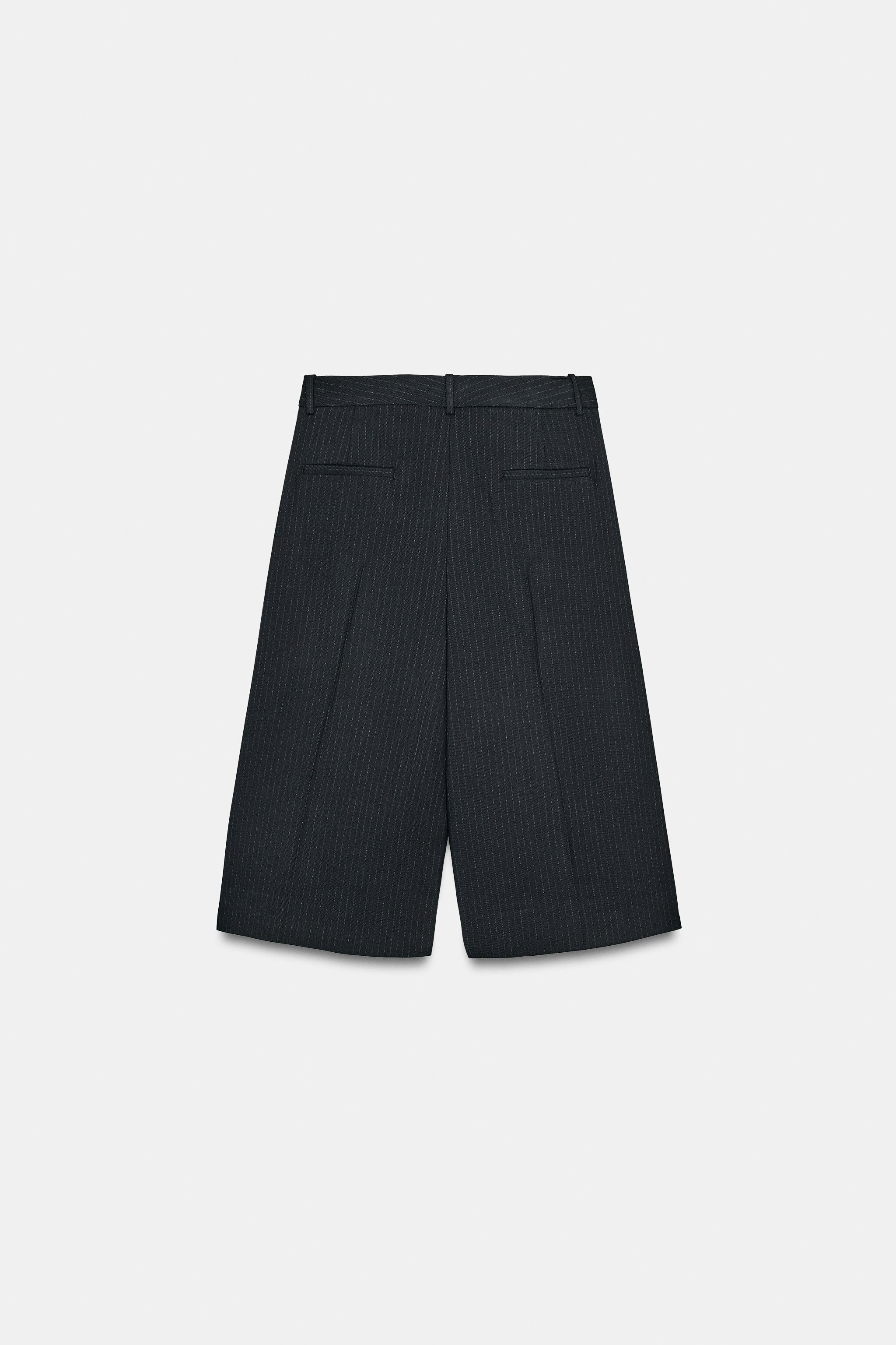 SHORT À PLIS ET RAYURES ZW COLLECTION
