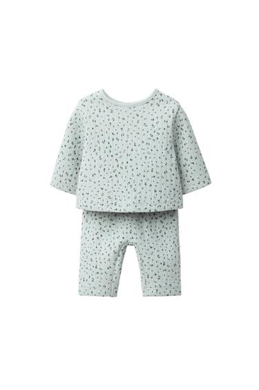 CONJUNTO CHAQUETA CAMISETA 2 EN 1 Y PANTALÓN FLORES - Verdoso de Zara