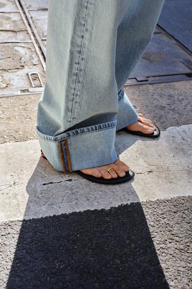 JEANS ZW COLLECTION BAGGY TIRO MEDIO - Azul claro de Zara