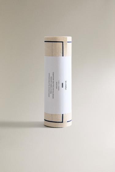 ROLL OF COTTON NAPKINS WITH BORDER (PACK OF 20) - Blue by Zara - Image 4
