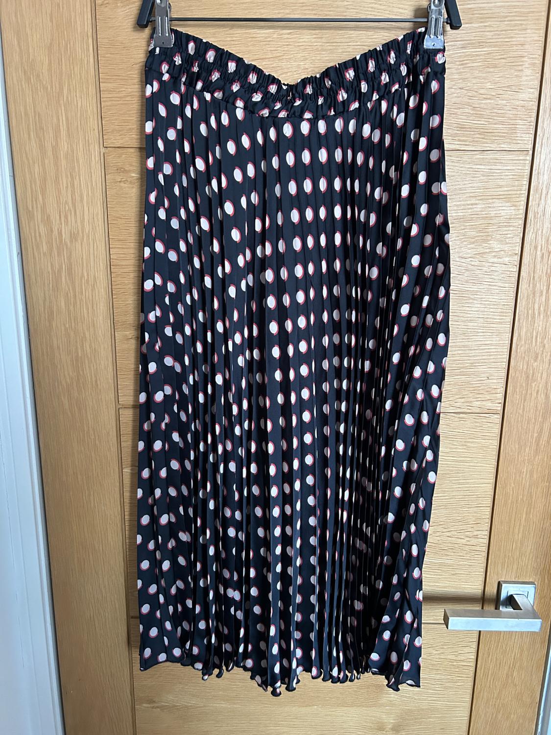 POLKA DOT PLEATED SKIRT - Image 4