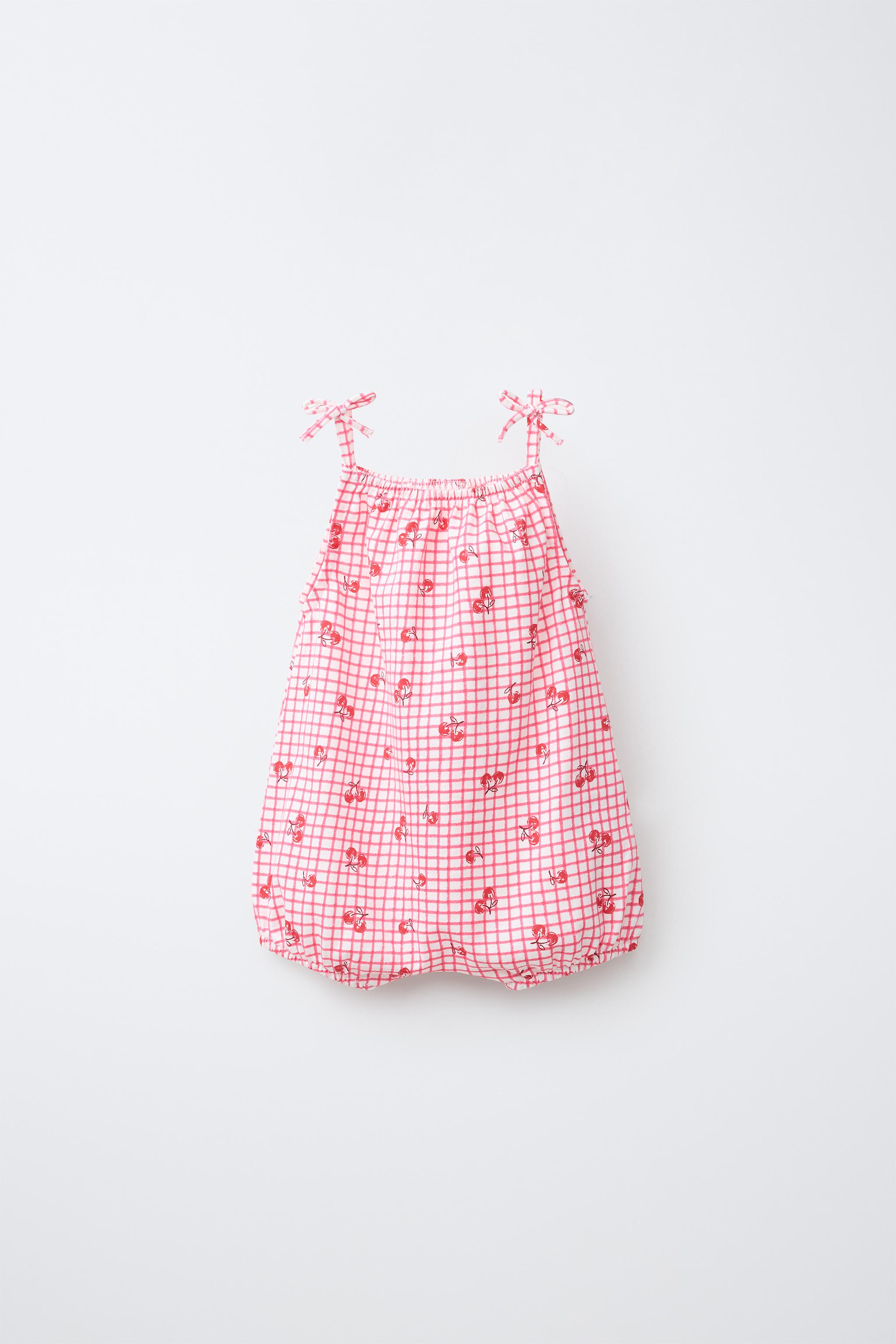 Детские комбинезоны Zara PLAID AND CHERRY ROMPER — фото 2