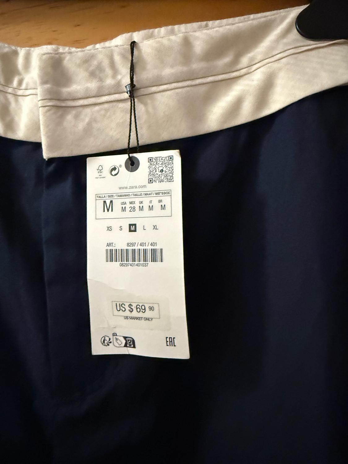 ZW COLLECTION CONTRAST WAIST STRAIGHT LEG PANTS - Image 3