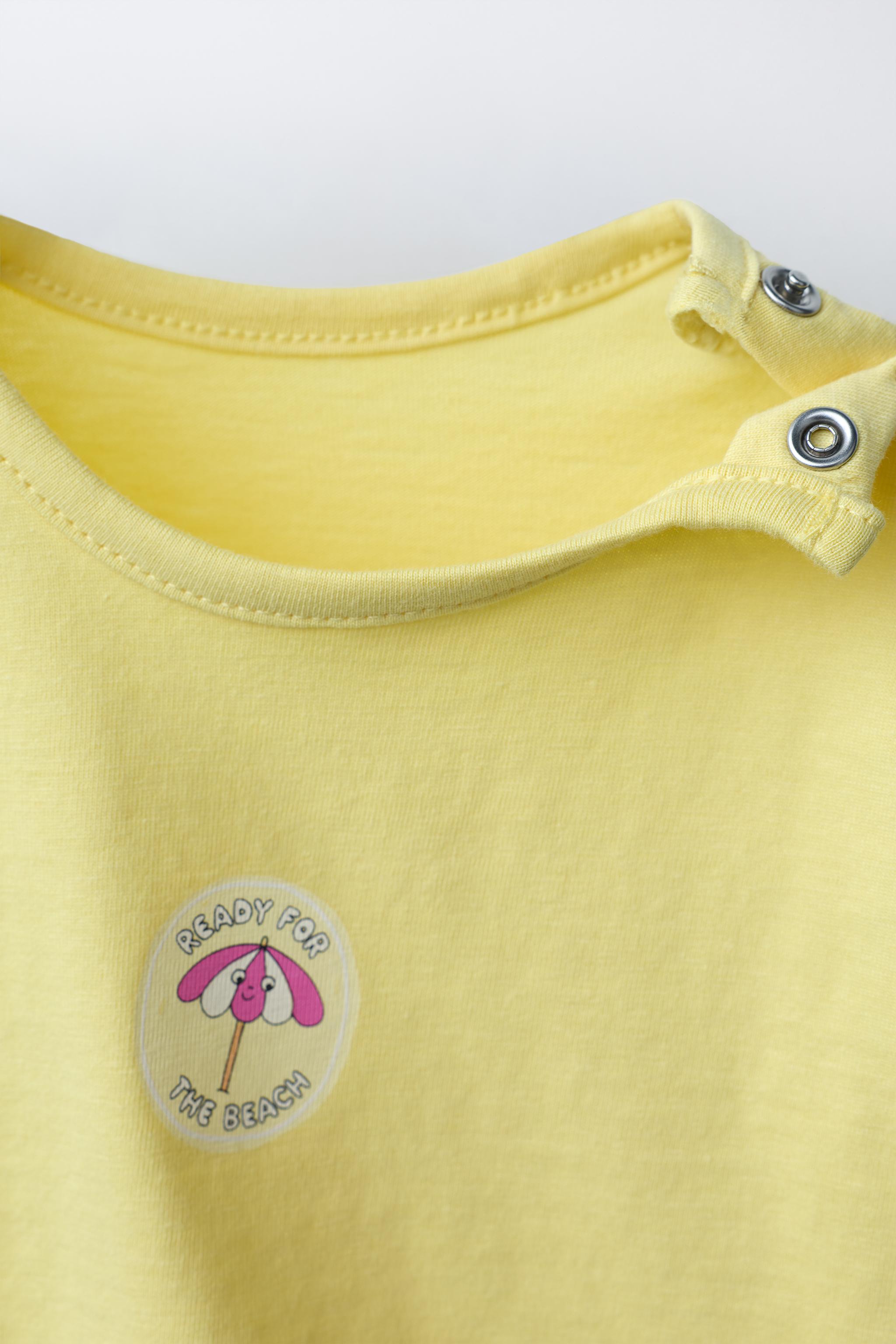 TWO-PACK OF UMBRELLA PRINT T-SHIRTS - Yellow | ZARA Canada