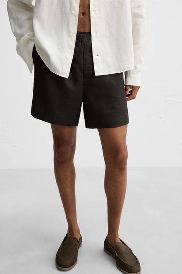 BERMUDA 100 % LIN - Gris anthracite de Zara - Image 5
