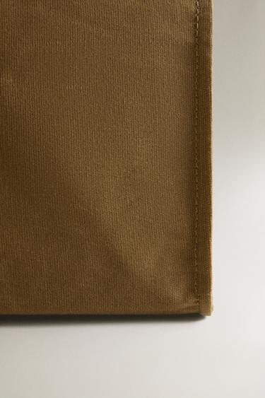 SAC ISOTHERME COTON CUIR - Marron / Vert de Zara - Image 3